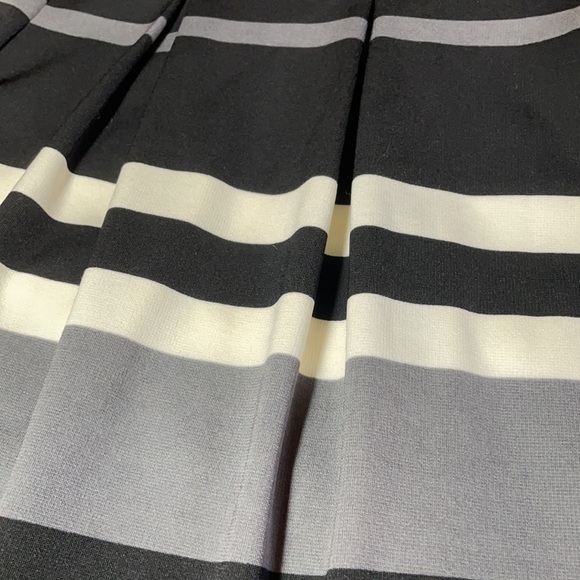 Nine West Stripped Pleated A-Line Dress - Picture 5 of 7